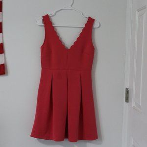 Scalloped Neckline Dress